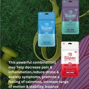 Super Patch Company Peace, Liberty, and Freedom Patch Set - Blue, Purple, Red